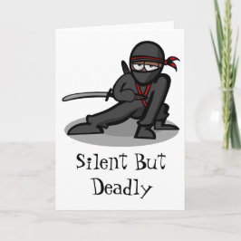 Cartão De Festividades Guerreiro de Ninja dos desenhos animados