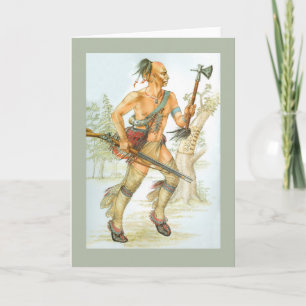 Cartão De Festividades guerreiro Mohawk