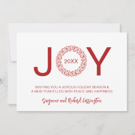 Cartão De Festividades Guirlanda de Frutos Vermelhos Roseiras Alegria Nat