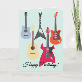 Cartão De Festividades Guitar Rockin Good Time Happy Birday Card