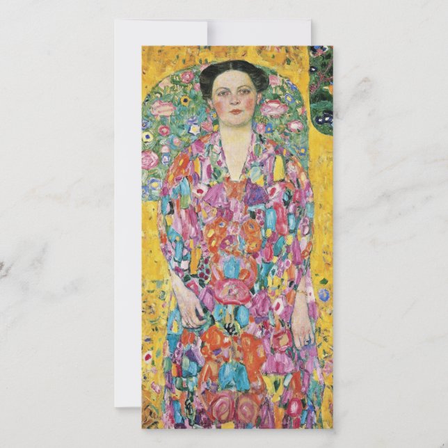 Cartão De Festividades Gustav Klimt - Retrato De Eugenia Primavesi (Frente)