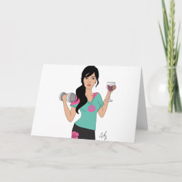 Cartão De Festividades Gym e o Wino