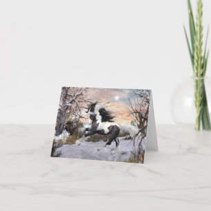 Cartão De Festividades Gypsy Vanner Horse Holiday Card