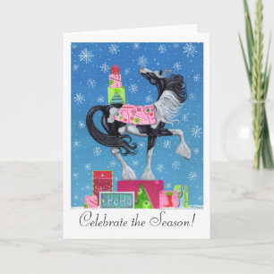 Cartão De Festividades Gypsy Vanner Whimsical Christmas Card