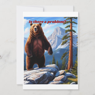 Cartão De Festividades Há algum problema? - Grizzly Wilderness
