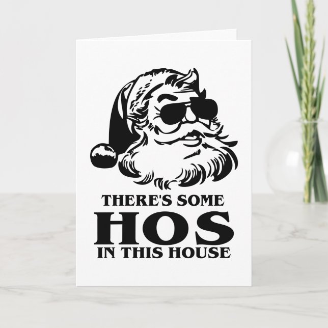 Cartão De Festividades Há alguns "Hos" nesta Casa no Natal (Frente)