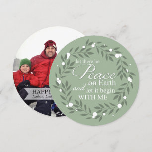 Cartão De Festividades Haja Paz na Terra Foto Personalizada