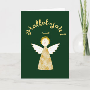 Cartão De Festividades Hallelujah Angel Funny Christmas Holiday Greeting