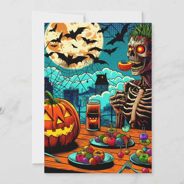 Cartão De Festividades Halloween doce com você (Frente)