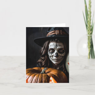 Cartão De Festividades Halloween Pumpkin & Costume Anime