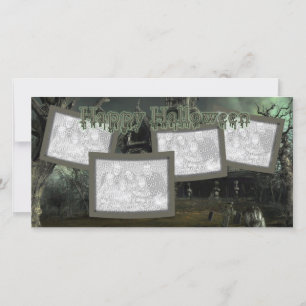 Cartão De Festividades Halloween Spooky Haunted House