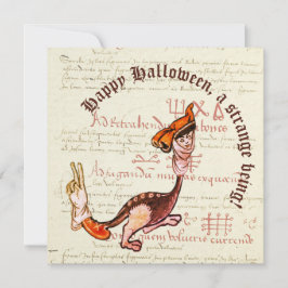 Cartão De Festividades Halloween Surrealista Medieval