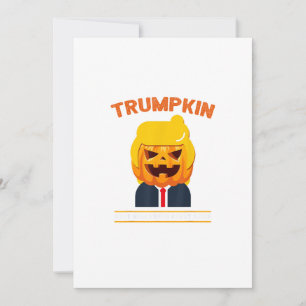 Cartão De Festividades Halloween Trumpkin Engraçado Abóbora Halloween