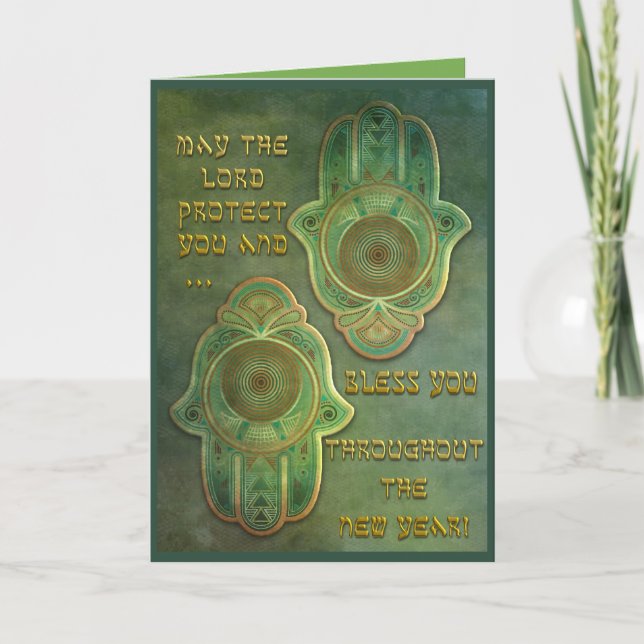 Cartão De Festividades Hamish Hands - Bênção de Férias Alta - Personaliza (Frente)