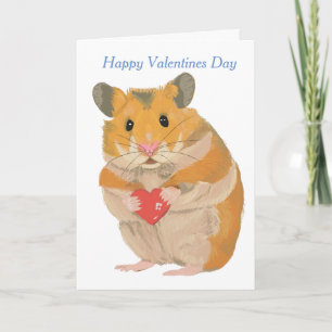 Cartão De Festividades Hamster Card - Valentines editable