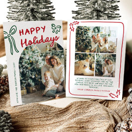 Cartão De Festividades Hand Drawn Happy Holidays Arch Photo Christmas
