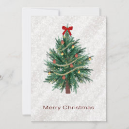 Cartão De Festividades Hand Drawn Holiday Tree Card