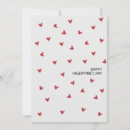 Cartão De Festividades Hand Drawn Tiny Hearts Happy Valentine's Day 