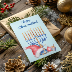 Cartão De Festividades Hanuka e Natal Cristuká