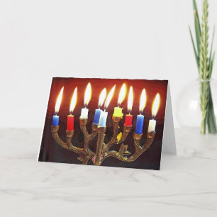 Cartão De Festividades Hanukah Menorah Card