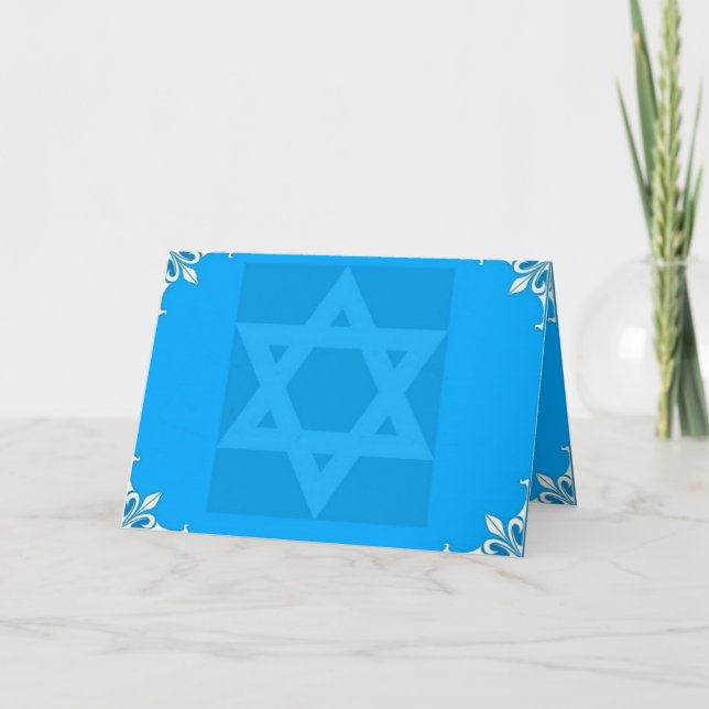 Cartão De Festividades Hanukkah (Frente)