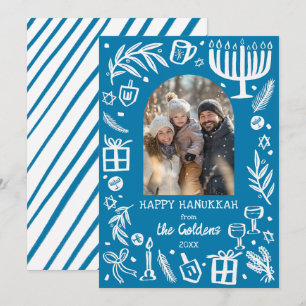 Cartão De Festividades Hanukkah Caprichoso FOTO Arco Personalizado