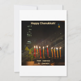 Cartão De Festividades Hanukkah Card Menorah