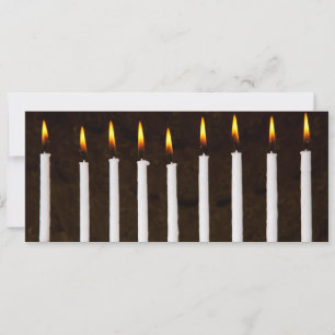 Cartão De Festividades Hanukkah Chanukah Hanukah Menorah Queimando Velas