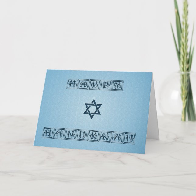 Cartão De Festividades Hanukkah Deco Gravado (Frente)