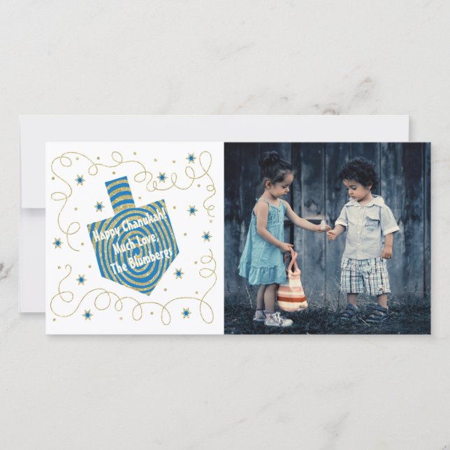 Cartão De Festividades Hanukkah Dreidel Pinroda (Frente)