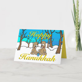 Cartão De Festividades Hanukkah feliz