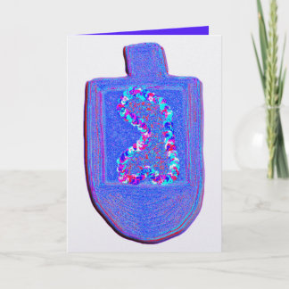 Cartão De Festividades Hanukkah floral dreidel
