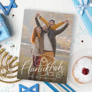 Cartão De Festividades Hanukkah - Foto de Letra de Mão