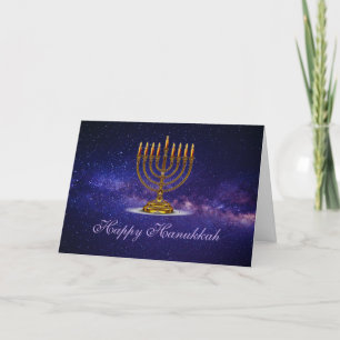Cartão De Festividades Hanukkah Greeting card com linda Menorah