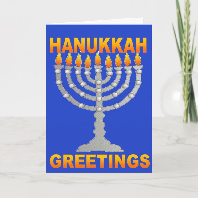 Cartão De Festividades HANUKKAH GREETINGS Card (Frente)