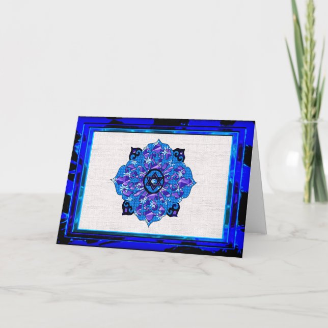 Cartão De Festividades Hanukkah Mandela (Frente)