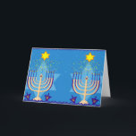 Cartão De Festividades hanukkah menorah<br><div class="desc">"hanukkah menorah ", "feliz hanukkah",  menorah, "estrela de david", "chanukah jedesejo",  Hanukkah, "feriados judeus"chanukah,  hanukah,  chanukkah,  canukah,  chanukah,  hanuka,  hebrew,  jew, , ,  judaísmo,  menora,  ica, </div>
