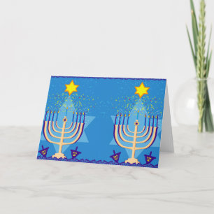 Cartão De Festividades hanukkah menorah