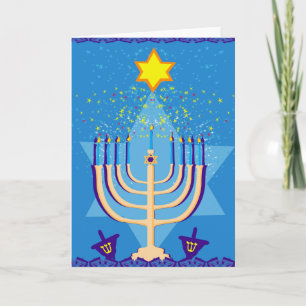 Cartão De Festividades hanukkah menorah