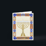 Cartão De Festividades Hanukkah Menorah Notecard<br><div class="desc">Hanukkah Menorah Notecard</div>