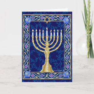 Cartão De Festividades Hanukkah Menorah Notecard