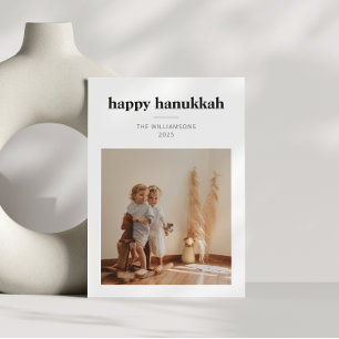 Cartão De Festividades Hanukkah Moderno Minimalista Foto Escandinavo