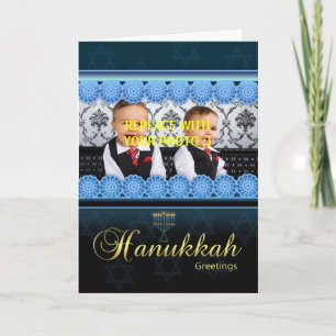 Cartão De Festividades hanukkah photo greeting card