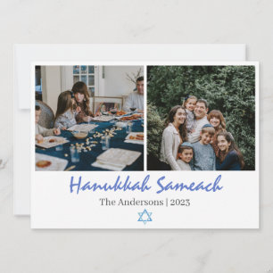 Cartão De Festividades hanukkah sameach   Foto da família Hanukkah