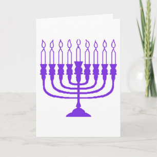 Cartão De Festividades Hanukkah Shalom Menorah