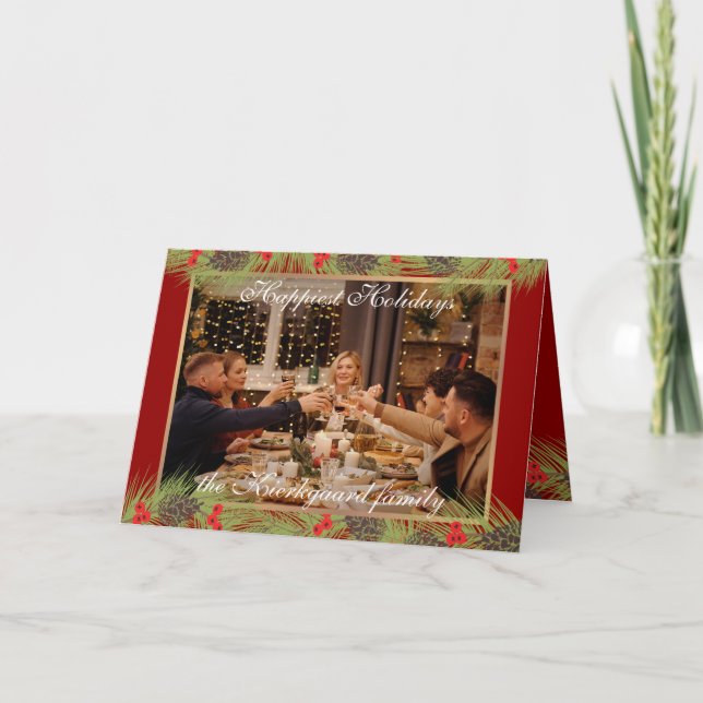 Cartão De Festividades Happiest Clássico Moderno Personalizado (Frente)