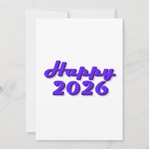 Cartão De Festividades Happy 2026