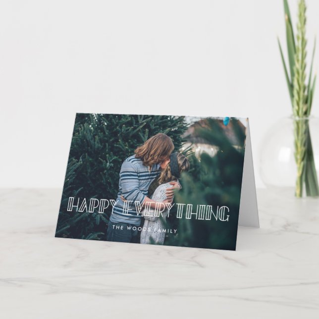 Cartão De Festividades Happy All Retro Art Deco Photo (Frente)