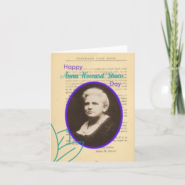 Cartão De Festividades Happy Anna Howard Shaw Day Card (Frente)