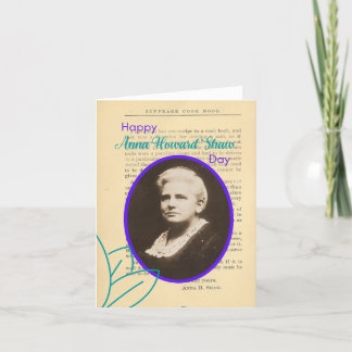 Cartão De Festividades Happy Anna Howard Shaw Day Card